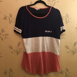 Playful multi-color tee